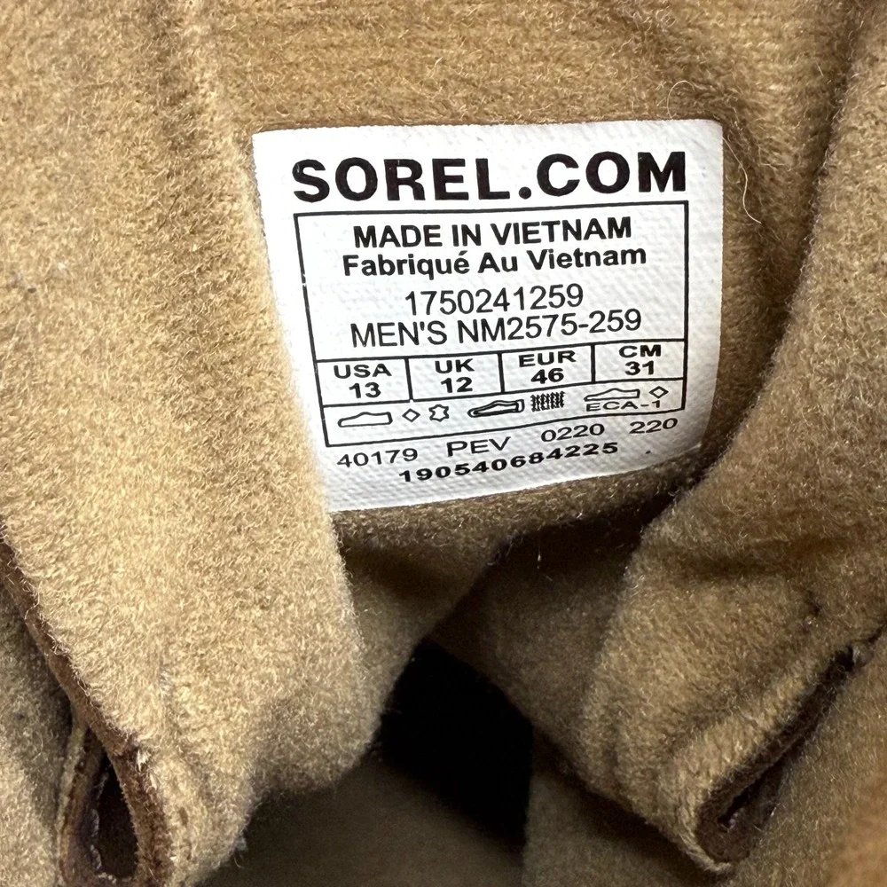 Sorel Cheyanne‎ Waterproof Boots mens 13 Brown Nubuck Snow